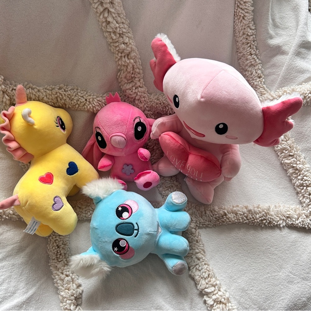 Cute Plush Toy Bundle – 4 Stuffed Animals